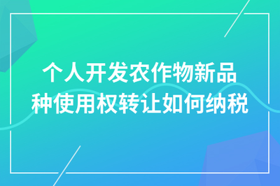 個(gè)人開(kāi)發(fā)農(nóng)作物新品種使用權(quán)轉(zhuǎn)讓的稅務(wù)處理指南